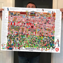 Load image into Gallery viewer, Mackem Mishmash – The History of Sunderland AFC in One Image - Nostalgia Print - The Mishmash Man