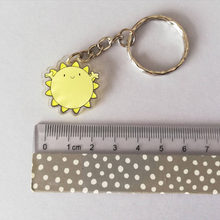 Load image into Gallery viewer, Acrylic Keyring - Little Ray of Sunshine - Cute mini positivity key ring - By Kate Elford