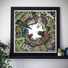 Load image into Gallery viewer, The Otley Run - Yorkshire Gift Idea - Square Print - StavesArt