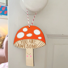 Load image into Gallery viewer, Awesome Toadstool - Hanging Decoration - Squirrelbandit