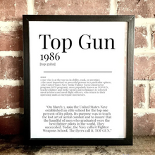 Load image into Gallery viewer, Movie Dictionary Description Quote Print - Top Gun - Movie Prints by Zwag