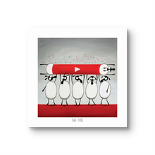 Load image into Gallery viewer, Print - Ewe-Tube - Sheep Puns - YouTube - Mervyn Tay Art