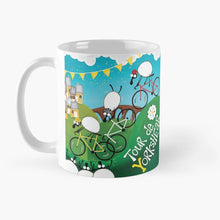 Load image into Gallery viewer, Ceramic Mug - Tour De Yorkshear - Sheep Puns - Mervyn Tay Art