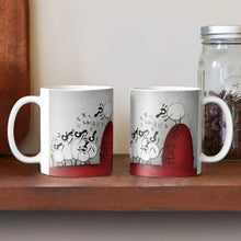 Load image into Gallery viewer, Ceramic Mug - Flock Off - Sheep Puns - Mervyn Tay Art