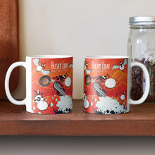 Load image into Gallery viewer, Ceramic Mug - Bleat Loaf - Sheep Puns - Mervyn Tay Art