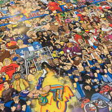 Load image into Gallery viewer, Wrestling Mishmash – The History of Modern Wrestling in One Image - Nostalgia Print - The Mishmash Man