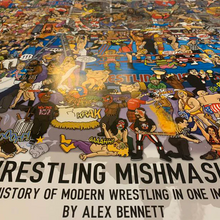 Load image into Gallery viewer, Wrestling Mishmash – The History of Modern Wrestling in One Image - Nostalgia Print - The Mishmash Man