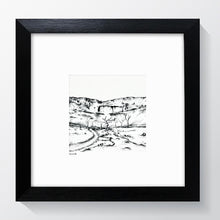 Load image into Gallery viewer, Malham Cove - Pencil Drawn Illustration - 2 sizes - Square Print - Carbon Art