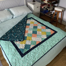 Load image into Gallery viewer, Patchwork Quilt - Throw - Baby Mat - Sofa Cuddle - Bed Topper - Indigo Plum Creations