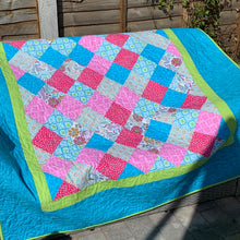 Load image into Gallery viewer, Patchwork Quilt - Throw - Baby Mat - Sofa Cuddle - Bed Topper - Indigo Plum Creations