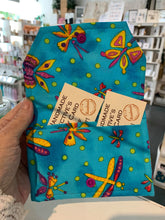 Load image into Gallery viewer, Fabric Purse - card wallet - blue/dragonfly - Indigo Plum Creations