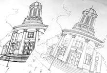 Load image into Gallery viewer, United Reform Church Saltaire Print- Accidental Vix Prints - Yorkshire illustrations