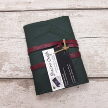 Load image into Gallery viewer, Leather covered notebook - Shadow Crafts - recycled Leather - stationery lovers