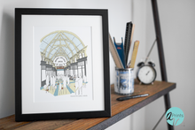 Load image into Gallery viewer, Grand Arcade Leeds Print - Accidental Vix Prints - Leeds illustrations