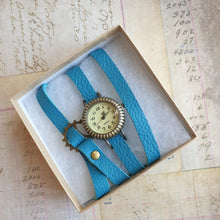 Load image into Gallery viewer, Leather Wrap Watch - Shadow Crafts - gift idea - recycled leather