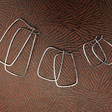 Load image into Gallery viewer, Sterling Silver Hammered Geometric Hoop Earrings - Maxwell Harrison Jewellery - gift idea