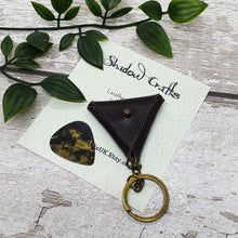 Load image into Gallery viewer, Leather Guitar Pick Pouch Keyring - Shadow Crafts