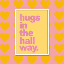 Load image into Gallery viewer, Hugs in the Hallway - A4 Print - lots of colours - JAM Artworks