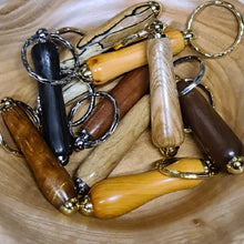 Load image into Gallery viewer, Wood turned Key Rings - What Wood Claire Do?