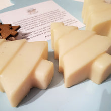 Load image into Gallery viewer, Merry Christmas Solid Moisturiser Bar - Little Shop of Lathers - handmade Christmas Tree body bar - Christmas gift ideas