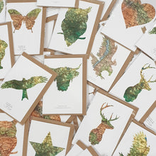 Load image into Gallery viewer, Vintage Map silhouette cards - Yorkshire and Leeds - Studio Seven