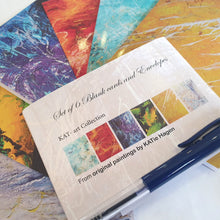 Load image into Gallery viewer, Abstract Art themed notecard pack - Paperweight Products - set of 6 notelets