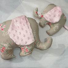 Load image into Gallery viewer, Stuffed Elephant toy - floral - Sewn by Sarah - new baby gift - nursery - children