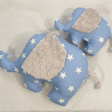 Load image into Gallery viewer, Stuffed  Elephant soft toy - blue stars - Sewn by Sarah - new baby gift