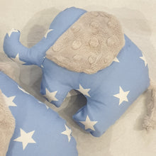 Load image into Gallery viewer, Stuffed  Elephant soft toy - blue stars - Sewn by Sarah - new baby gift