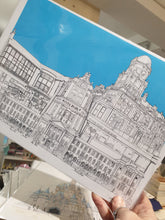 Load image into Gallery viewer, Hyde Park Leeds Collage - Illustration - A4 print - Art by Arjo - Yorkshire Art - Leeds