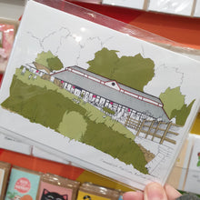 Load image into Gallery viewer, Cavendish Pavilion, Bolton Abbey Greetings Card- Accidental Vix Prints - Yorkshire illustrations