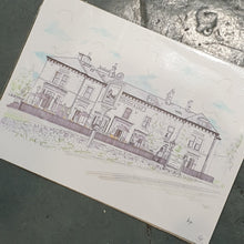 Load image into Gallery viewer, Cow and Calf pub Illustration - A4 print - Art by Arjo - Yorkshire Illustrations