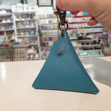 Load image into Gallery viewer, Leather Earphone Pouch/Coin Purse Keyring - Shadow Craft - Recycled Leather