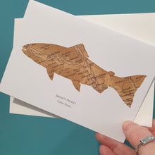Load image into Gallery viewer, Vintage Map silhouette cards - Yorkshire and Leeds - Studio Seven