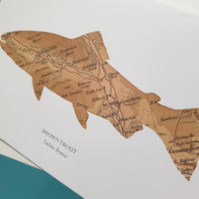 Load image into Gallery viewer, Vintage Map silhouette cards - Yorkshire and Leeds - Studio Seven