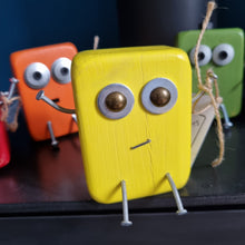 Load image into Gallery viewer, Scraplet - Medium - Princess Diana, P.I. - Wood robot figure