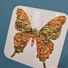 Load image into Gallery viewer, Vintage Map Coaster - wildlife silhouette - Yorkshire, Leeds - Studio Seven