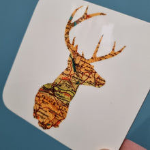 Load image into Gallery viewer, Vintage Map Coaster - wildlife silhouette - Yorkshire, Leeds - Studio Seven