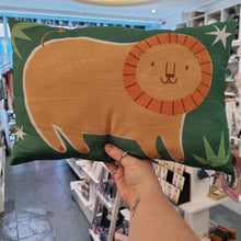 Load image into Gallery viewer, Lion Cushion - Jenna Lee Alldread - big cats