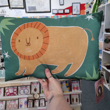 Load image into Gallery viewer, Lion Cushion - Jenna Lee Alldread - big cats