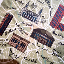 Load image into Gallery viewer, Leeds Illustrated Map - 12" Square Print - MountainManDraws