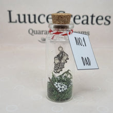 Load image into Gallery viewer, Number 1 Dad Football Bottle Keepsake - Luuce Creates