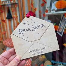 Load image into Gallery viewer, Santa List Ornament Decoration - The Crafty Little Fox - Christmas Gift Idea