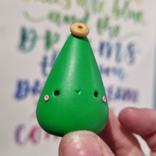 Load image into Gallery viewer, Christmas Tree - Kawaii - polymer clay pebble pets - LittleBigNose