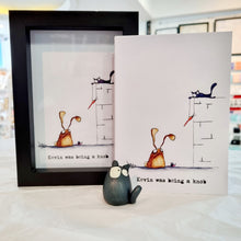 Load image into Gallery viewer, Kevin the Cat Art Print - Kevin was being a Knob - York Stone Buddies