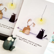 Load image into Gallery viewer, Kevin the Cat Art Print - Kevin's Ghost Stories - York Stone Buddies
