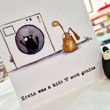 Load image into Gallery viewer, Kevin the Cat Art Print - Hide and Seek genius - York Stone Buddies