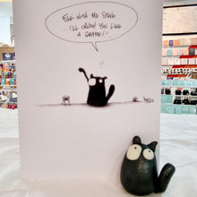 Load image into Gallery viewer, Kevin the Cat Art Print - I'll crush you like a grape - York Stone Buddies