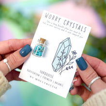 Load image into Gallery viewer, Worry Crystal Mini Jar - Turquoise - By Molly&Izzie