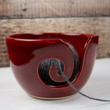 Load image into Gallery viewer, Yarn Bowl - Speckled Deep Red - Thrown In Stone